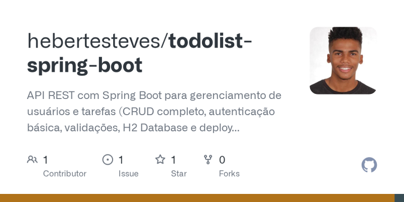 Imagem do projeto ToDoList desenvolvido com Spring Boot